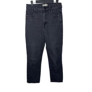Madewell Womens Jeans Size 28 The Perfect Vintage Crop Jean Faded Black Denim